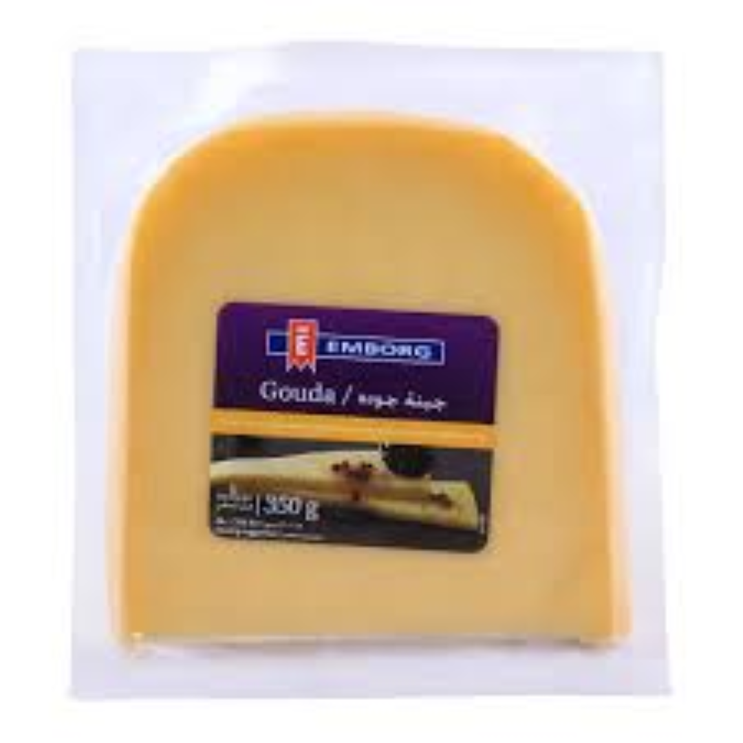 EMBORG GOUDA CHEESE WEDGES 350G